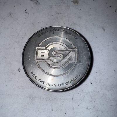 2 3/8 BSA Motorsports Wheels Rims Custom Center Hub Cap Vintage Machined Chrome