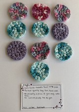 Reusable Facial Cotton Pads 100 Cotton Teal Purple Handmade Makeup Remover