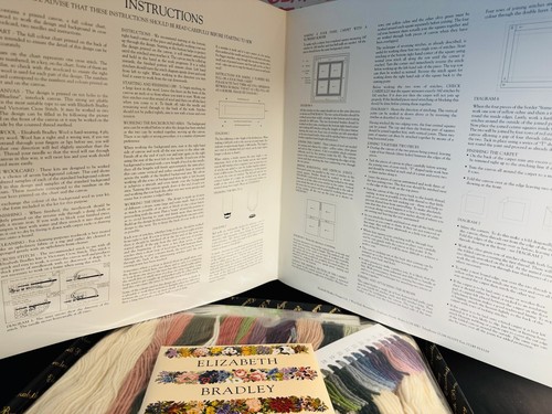 ELIZABETH BRADLEY 1997 NEEDLEPOINT COMPLETE KIT – Seasonal Bell Pulls Midsummer - Picture 5 of 11