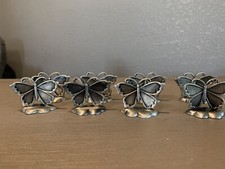 8 New Pewter Butterfly Wedding Place Card Photo Table Number Holder Party Favors