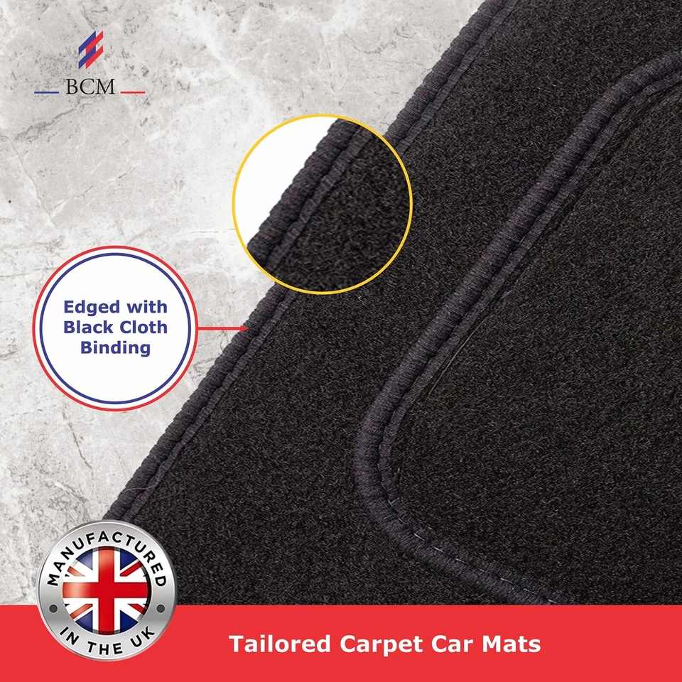 Fits Ford Transit Connect 2002-2014 Fully Tailored Carpet Van Floor Mats Black - Image 2 of 4
