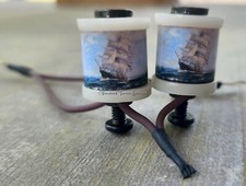 1" 8-32 Tattoo Machine 8 Wrap Coils Ivory Washers Clipper Ship Ocean Brown USA
