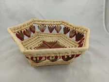 Woven Rattan Basket 3x9 Inch Fruit Bread Display