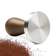 58mm Coffee Tamper - Stainless Steel Coffee Tamper Walnut Handle For Espresso