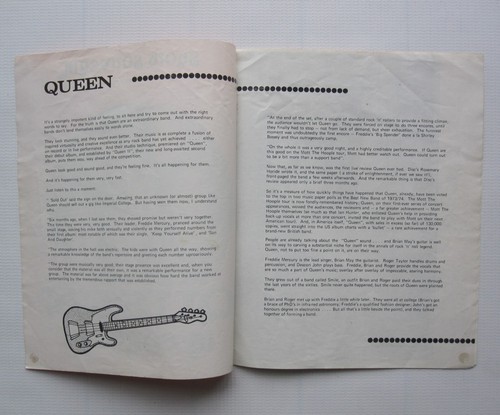 Queen Roger Taylor Autographed 1973 1974 UK Tour Programme Signed Show Souvenir - Foto 3 di 9