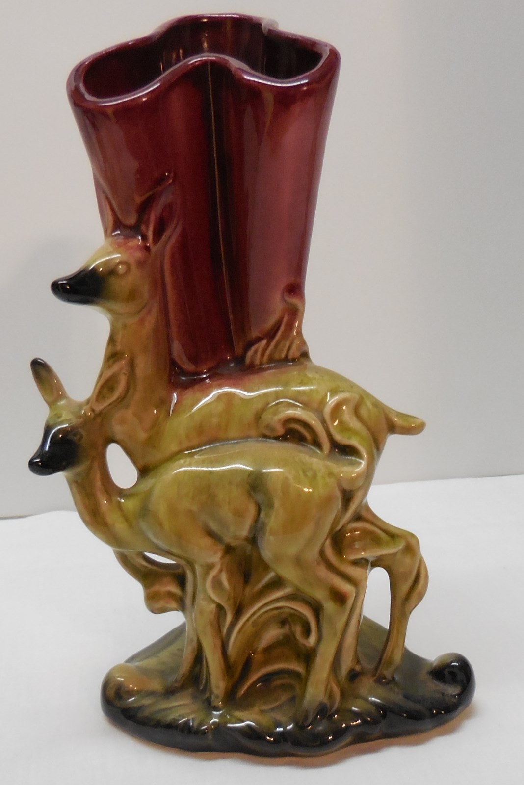 Pottery Two Deer Fawn Vase or Planter Hull 57 USA Vintage eBay