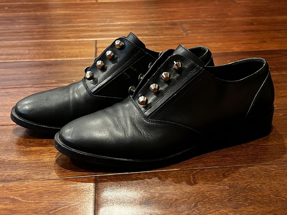 Balenciaga 357843 Black Oxford Women's Sz 39 US 9 Silver Balenciaga 357843 Black Oxford Women's Sz 39 US 9 Silver