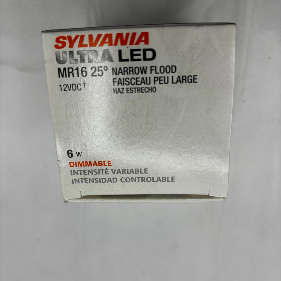 SYLVANIA LED6MR16/DIM/830/NFL25 NARROW FLOOD LIGHT BULB LAMP 6W 12VDC - Image 3 of 4