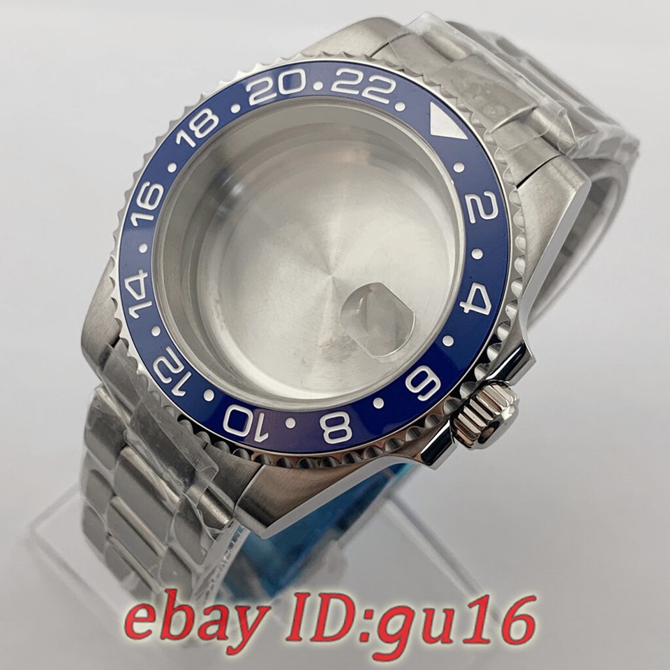 Cassa Orologio 40mm Girevole Lunetta Anello In Acciaio Inox Vetro Zaffiro Per NH - Foto 10