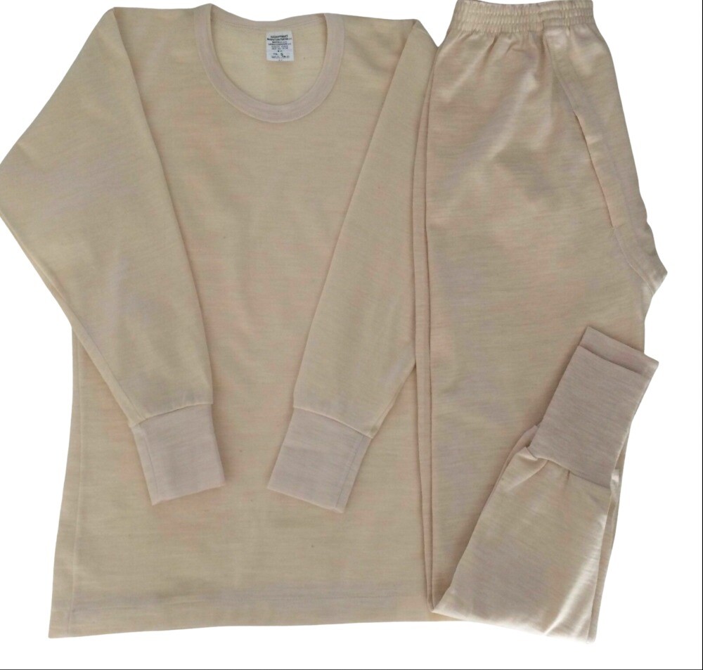 CALZONCILLOS EJÉRCITO MANGA LARGA o CAMISA INTERIOR MANGA LARGA ropa interior italiana.Lana militar