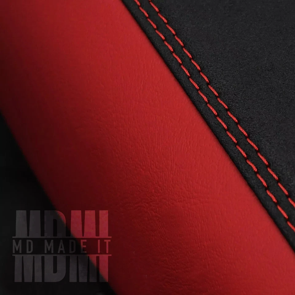 JUEGO FUNDAS ASIENTO VINILO AGARRE PERSONALIZADO NEGRO Y ROJO PARA KAWASAKI NINJA 250 08-12 Foto 4 de 4