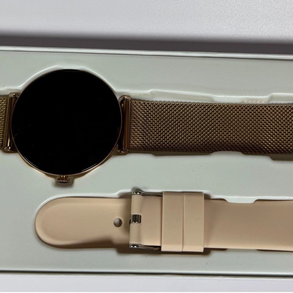 Reloj Inteligente Fitness Tracker V92 Banda de Malla Oro Rosa y Correa de Silicona Foto 2 de 4