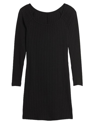 knee length dresses for ladies Old Navy Dark Grey Ribbed Dress Sz 4X main image 1
