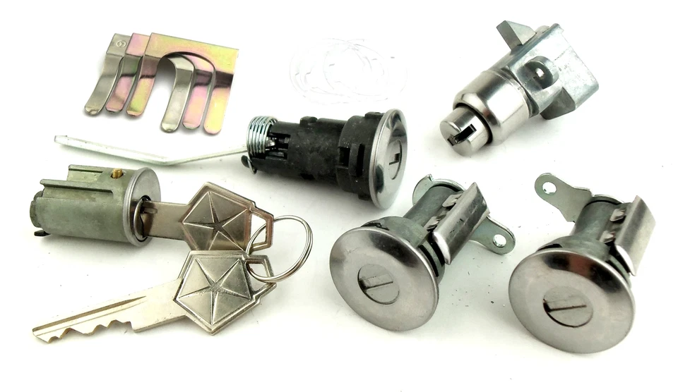 Juego de cerradura de maletero y guantera de puerta de encendido para cargador Coronet Road Runner GTX 1969 Foto 2 de 4