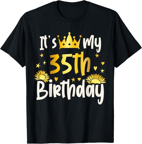 35 Year Old Birthday Squad It's My 35th B-Day Party Crow T-Shirt