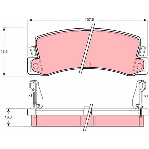 TRW GDB730 Bremsbeläge Satz für Toyota Corolla FX Carina E