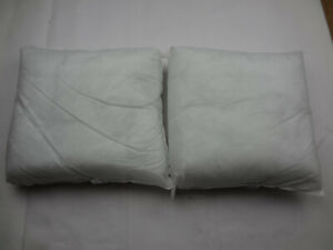 2er White Luxury 25&#034; x 25&#034; Deluxe Bounce Cotton Pillow with Ball Hollowfibre