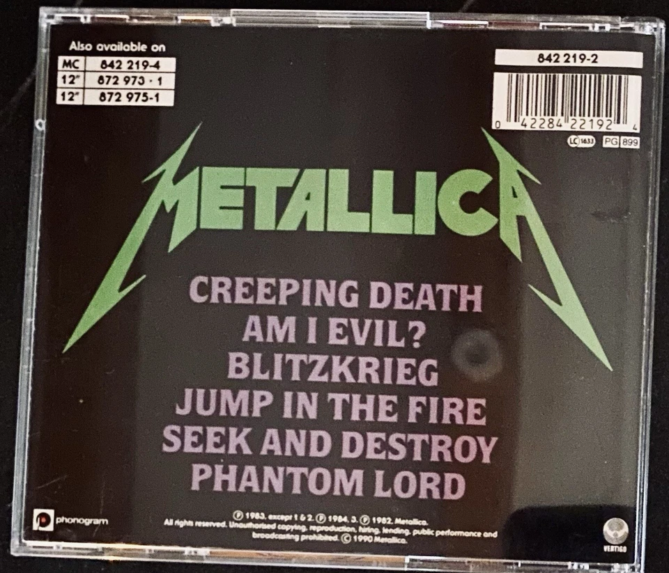 Metallica “Creeping Death / Jump in the Fire” 1990 • Good • Slayer Kreator - Bild 3 von 3