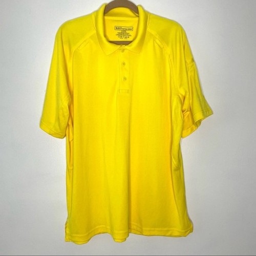 5.11 Tactical Shirt Polo Short Sleeve Performance 71049 Yellow Mens Size XL