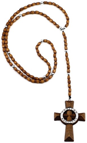 Nuevo Collar Colgante de Rosario de Madera Veritas Aequitas Verdad y Justicia - Imagen 2 de 31
