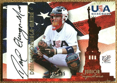 2007 USA Baseball Autograph Black Ink #A26 Daniel Elorriaga-Matra /595 Rookie RC