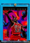 Michael Jordan Card 90's RARE GOLD FOIL INSERT AUTHENTIC BULLS JERSEY #23