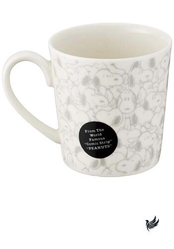 Peanuts 604139 Snoopy Many Porcelain Mug 11.8 fl oz (350 ml) White