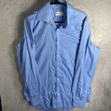 Robert Graham Shirt Adult 15.5 39 Blue Preppy Casual Designer Men s 3512