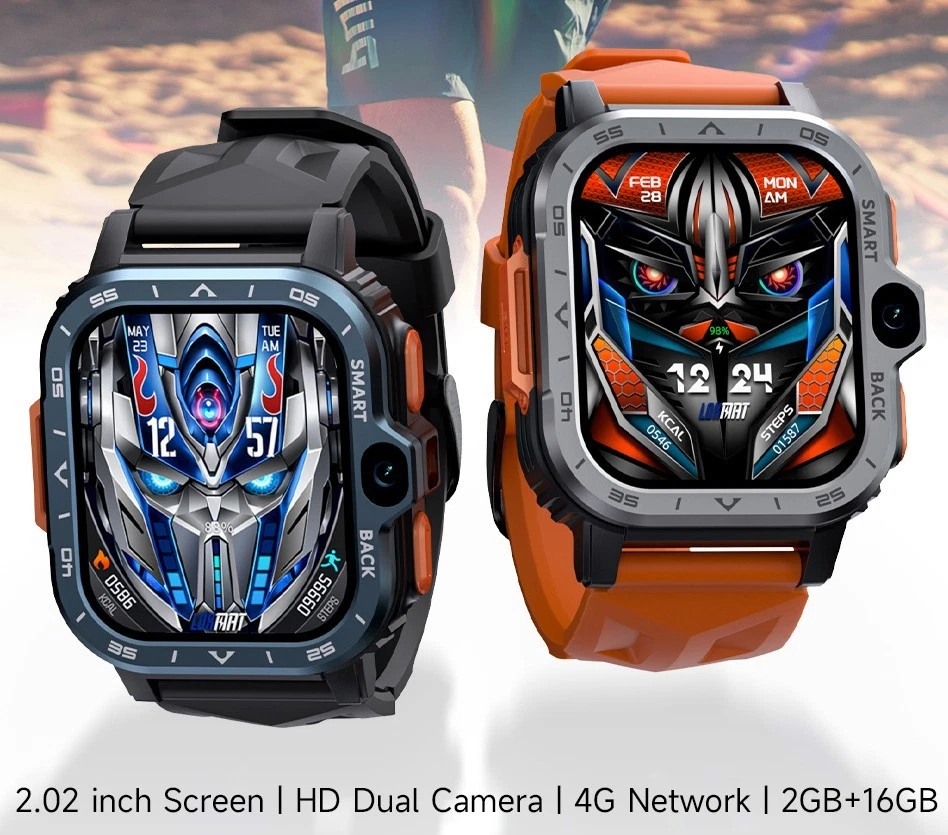 Reloj inteligente 4G Android 2,02"" GPS HD doble cámara NFC tarjeta SIM 2+16 GB independiente Foto 3 de 4