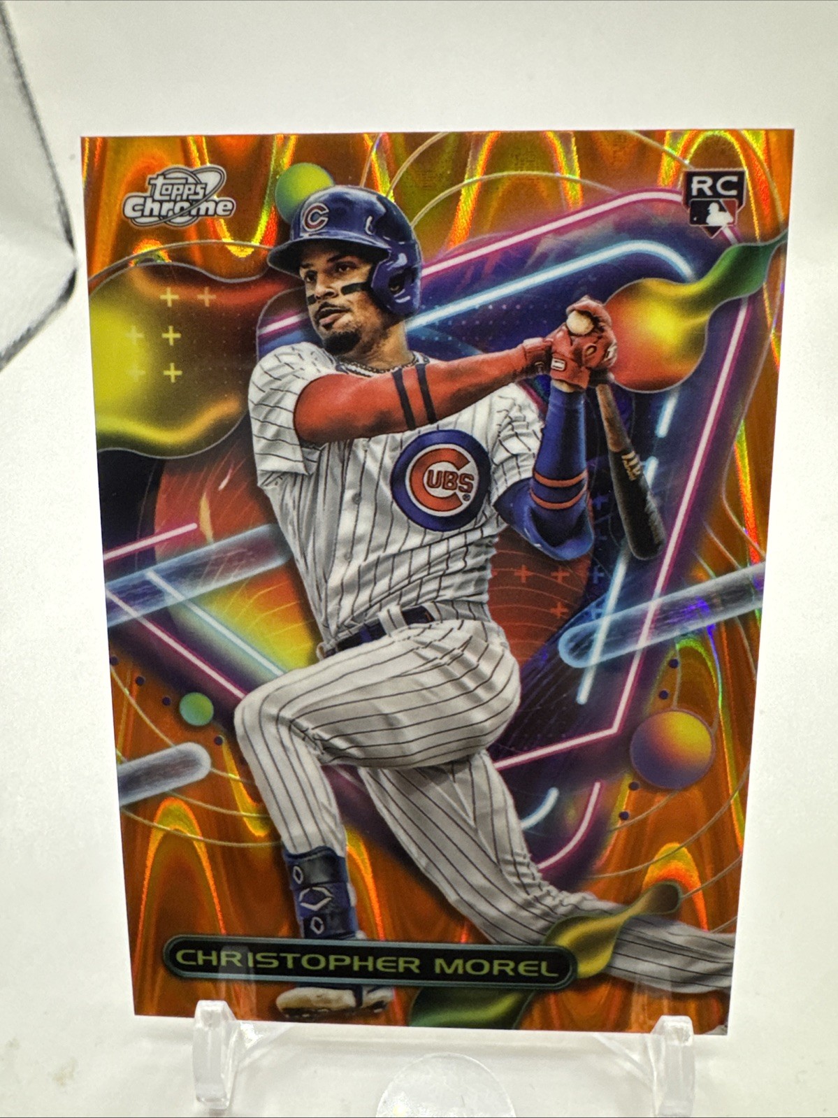 2023 Topps Chrome Cosmic Christopher Morel RC Orange Galactic /25