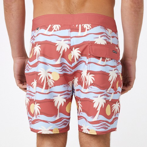 Rip Curl Mens Mirage Retro Dunes 17" Surf Swimming Boardshorts - Dusty Rose - Picture 2 of 5