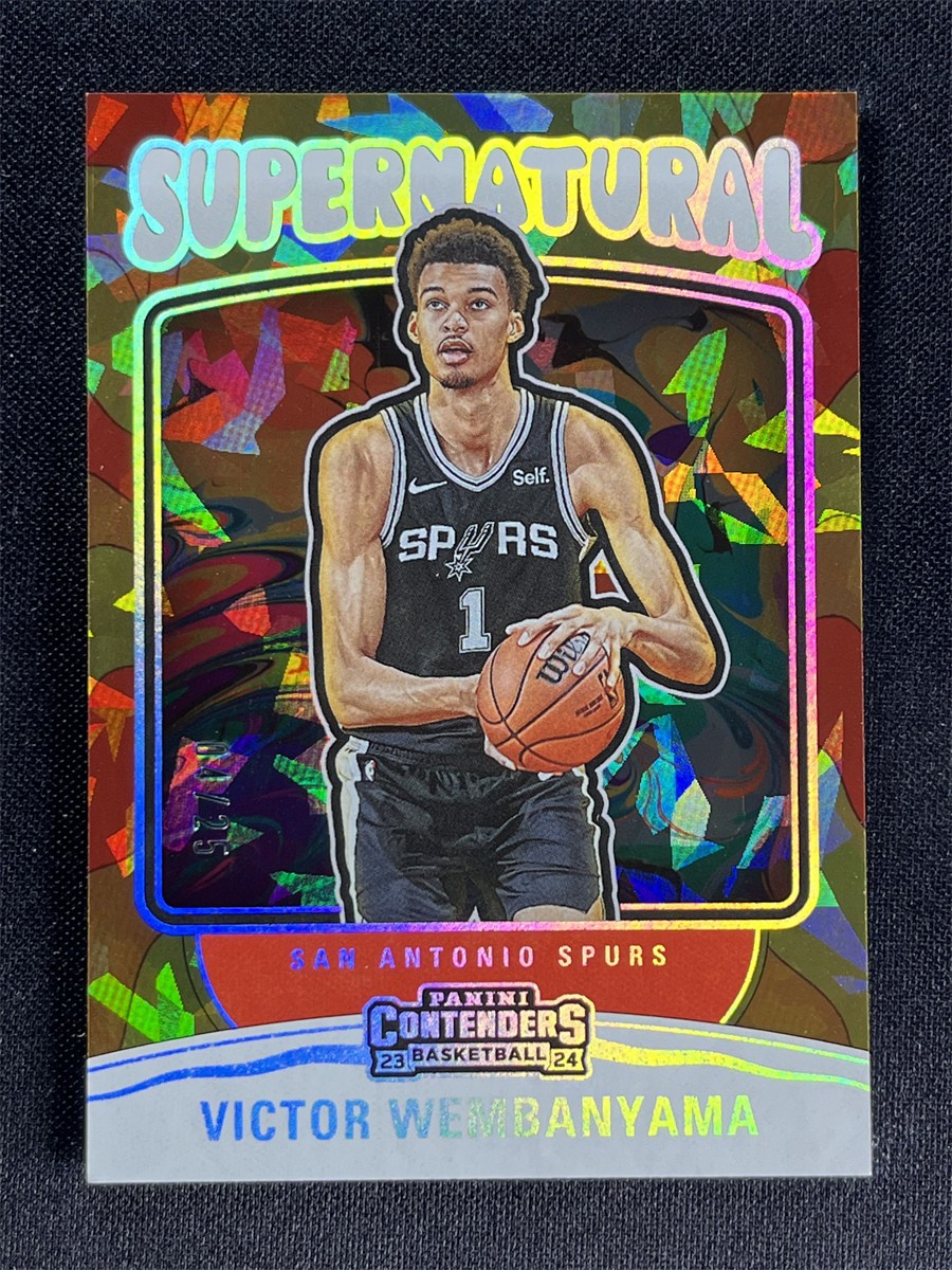 2023-24 Panini Contenders Victor Wembanyama #1 Cracked Ice Supernatural RC /25