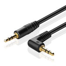 TNP 3.5Mm Right Angle Audio Cable, 3FT Male-To-Male Aux Headphone Cord 90 Degr
