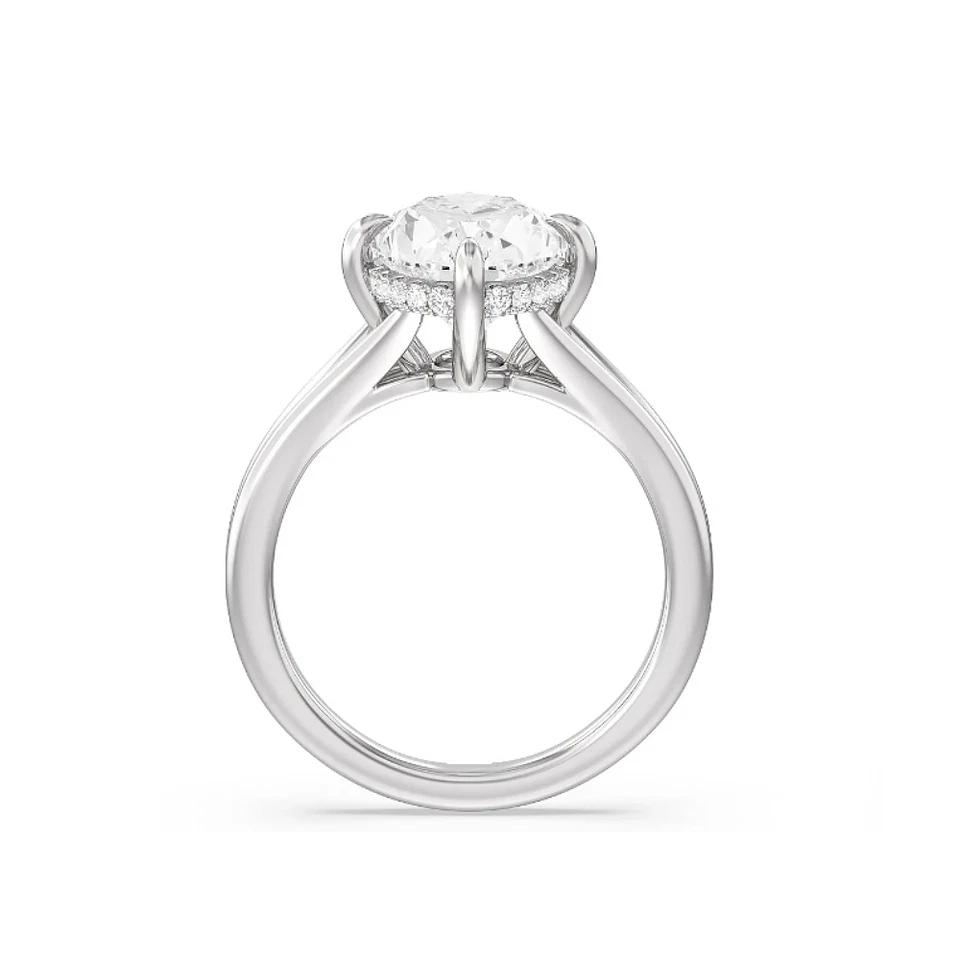 14 Karat Weißgold Diamant Verlobungsring IGI-zertifiziert im Labor gezüchtet ... - Bild 4 von 4