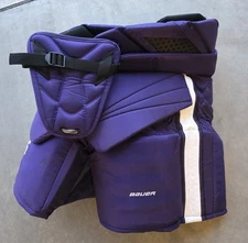 Holy Cross Crusaders College Pro Stock Hockey Goalie Pants Bauer Medium Purple