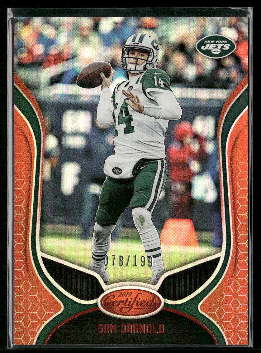 2019 Panini Certified #8 Sam Darnold Mirror Orange #/199