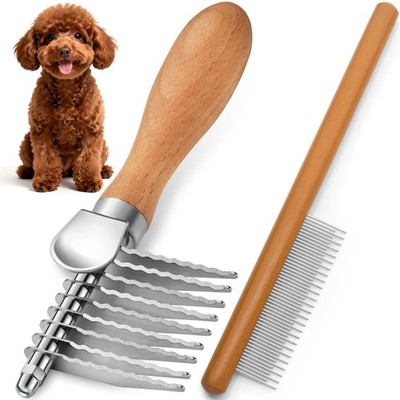 Dematting Comb Dog Cat Serrated Matted Hair Removal Brush Remove Knot Tangle