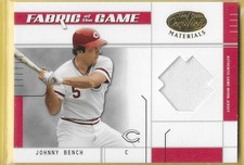 2003 Leaf Certified Fabric of the Game Johnny Bench Reds GU Jersey 23/50