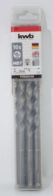 10 Stück Hammerbohrer HB7 SDS Plus X KWB Spiralbohrer 215/150 mm Ø 10 mm 202240