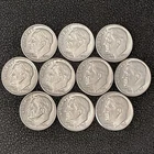 1965 - 1974 10 Roosevelt 10c Dime Lot * Original Surfaces * 10 Dimes