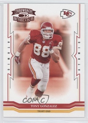 2005 Donruss Throwback Threads Atomic Century Proof Red Tony Gonzalez HOF 0h5