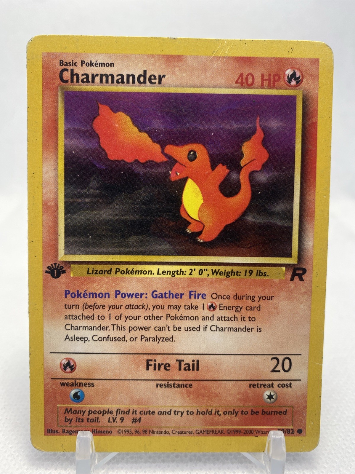 Charmander 1st Ed Team Rocket 50/82 Common Regular 40 HP Basic