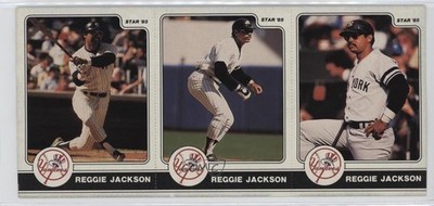 1985 Star Panel Set Full Panels Reggie Jackson (Top of Head Back) HOF 3c7