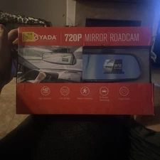 Yada RoadCam 720P Mirror Camera, 120-Degree Lens, G-Sensor Technology Open Box