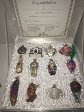 Old World Christmas Bridal Ornament Boxed Set 12 Collection Wedding Glass Bride