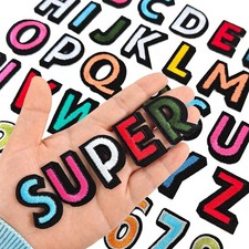 EMORBALS 108Pcs Iron on Letters for Fabric, 108Pcs, Colorful-108Pc