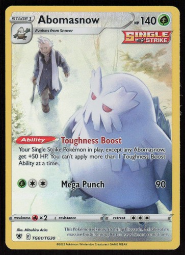 Abomasnow TG01/TG30 Astral Radiance Trainer Gallery Holo
