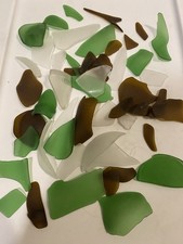 1 Pound tumbled sea glass for craft purposes