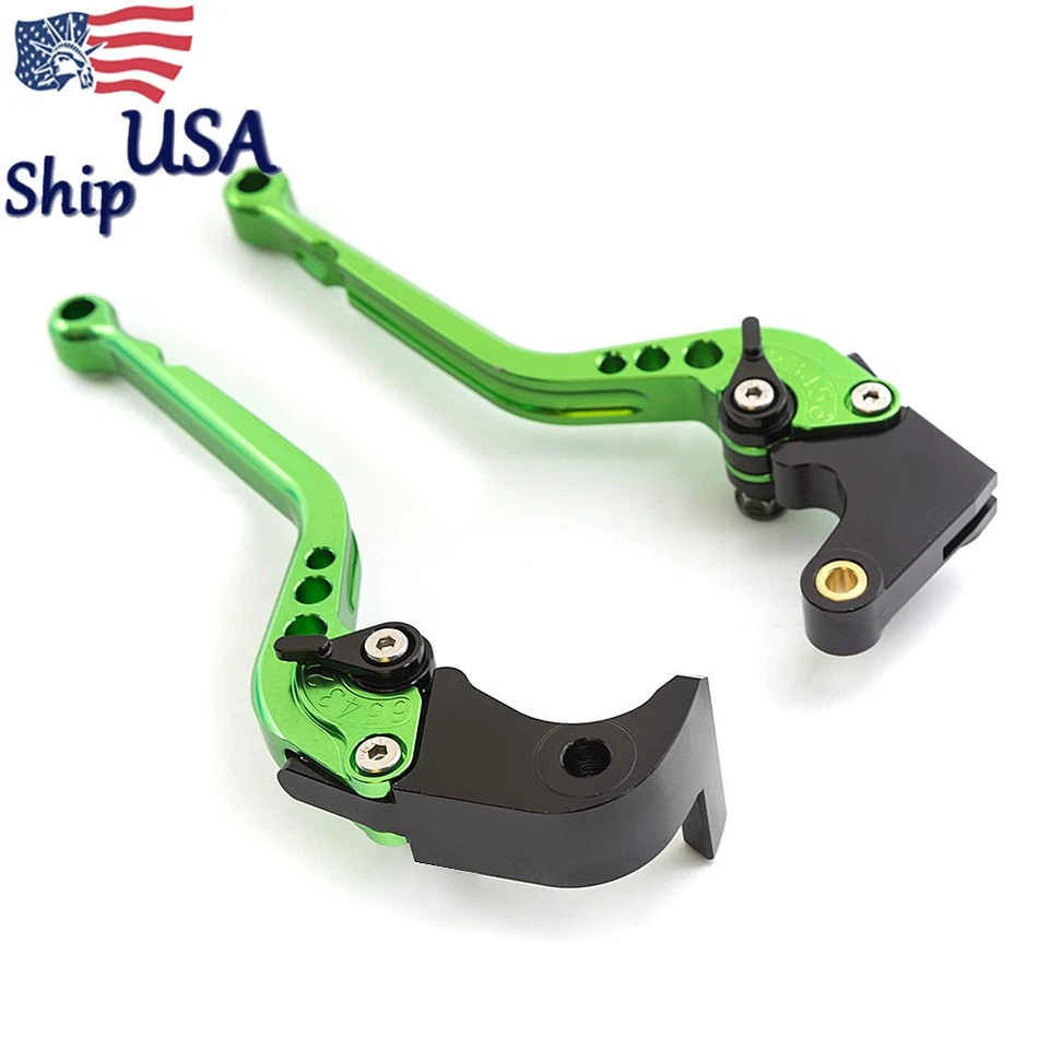 Para Yamaha TTR125L/LE/LW 2000-2016 Bicicleta de Carreras CNC Palanca de Embrague de Freno Largo Verde Foto 3 de 4