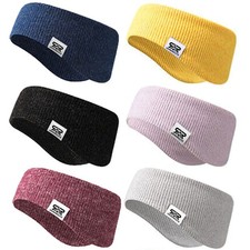 Winter Sports Headband Thick Knitted Ear Warmers Fleece Ear Cover for Men Women